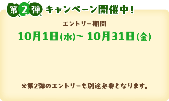 第2弾キャンペーン開催中!